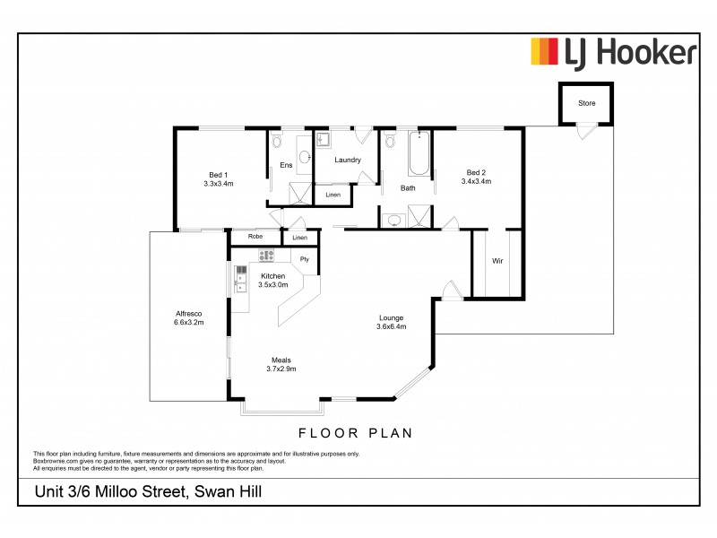 Unit 3/6 Milloo Street, Swan Hill VIC 3585 Floorplan
