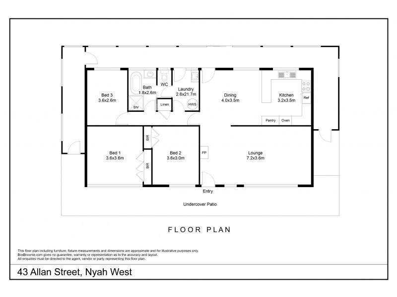43 Allan Street, Nyah West VIC 3595 Floorplan