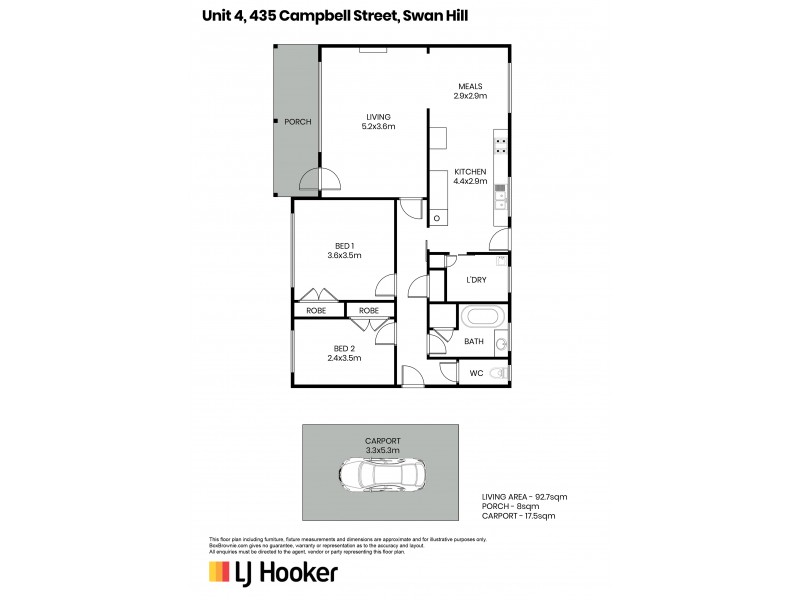 Unit 4/435 Campbell Street, Swan Hill VIC 3585 Floorplan