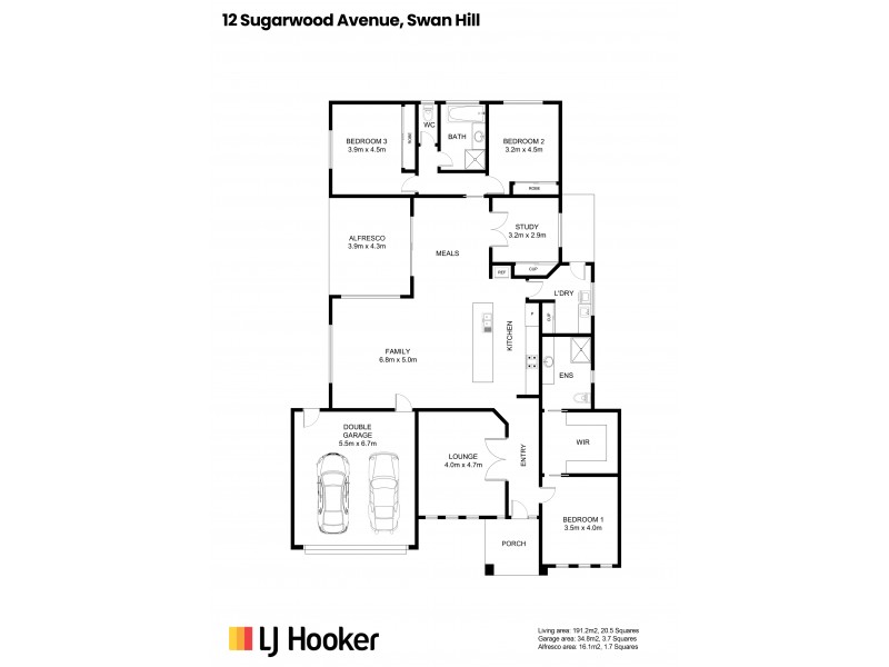 12 Sugarwood Avenue, Swan Hill VIC 3585 Floorplan