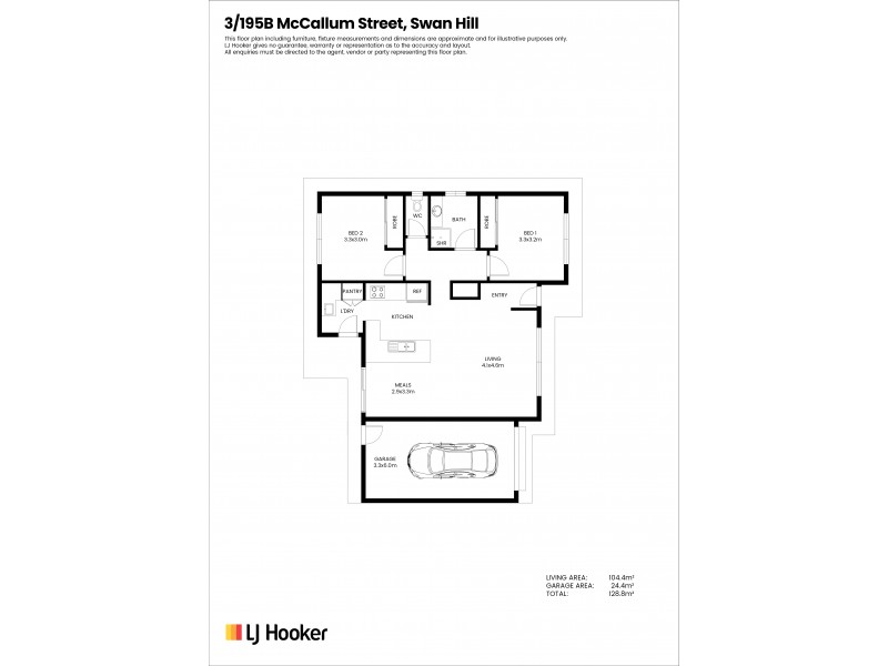 Unit 3/195B McCallum Street, Swan Hill VIC 3585 Floorplan