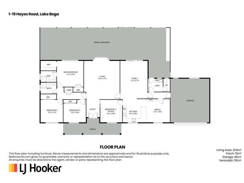 1-19 Hayes Road, Lake Boga VIC 3584 Floorplan