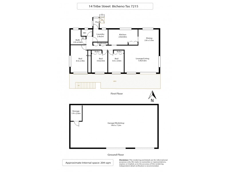 14 Tribe Street, Bicheno TAS 7215 Floorplan