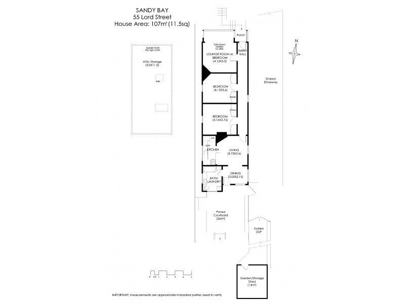 55 Lord Street, Sandy Bay TAS 7005 Floorplan