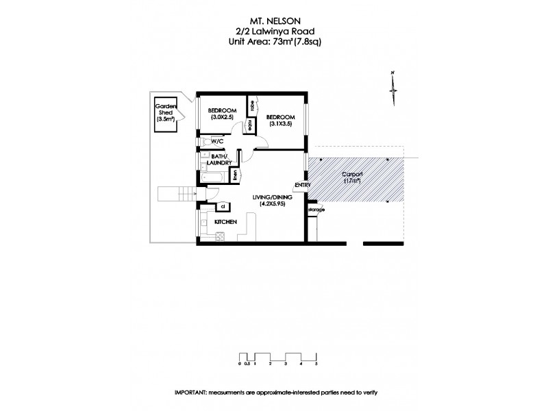 2/2 Lalwinya Road, Mount Nelson TAS 7007 Floorplan