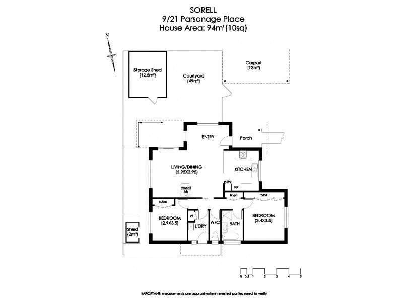 9/21 Parsonage Place, Sorell TAS 7172 Floorplan