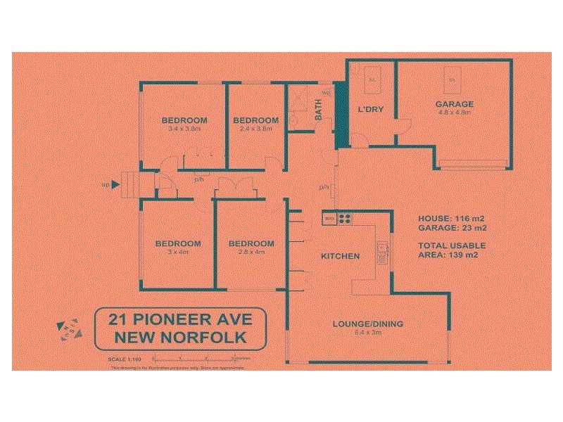 21 Pioneer Avenue, New Norfolk TAS 7140 Floorplan