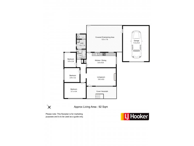 3/551 Main Road, Montrose TAS 7010 Floorplan