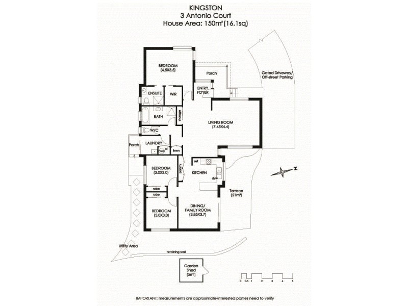 3 Antonio Court, Kingston TAS 7050 Floorplan