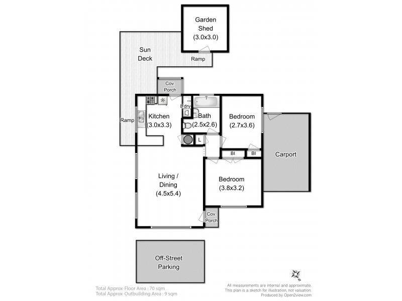 2/15 Acacia Street, Huonville TAS 7109 Floorplan