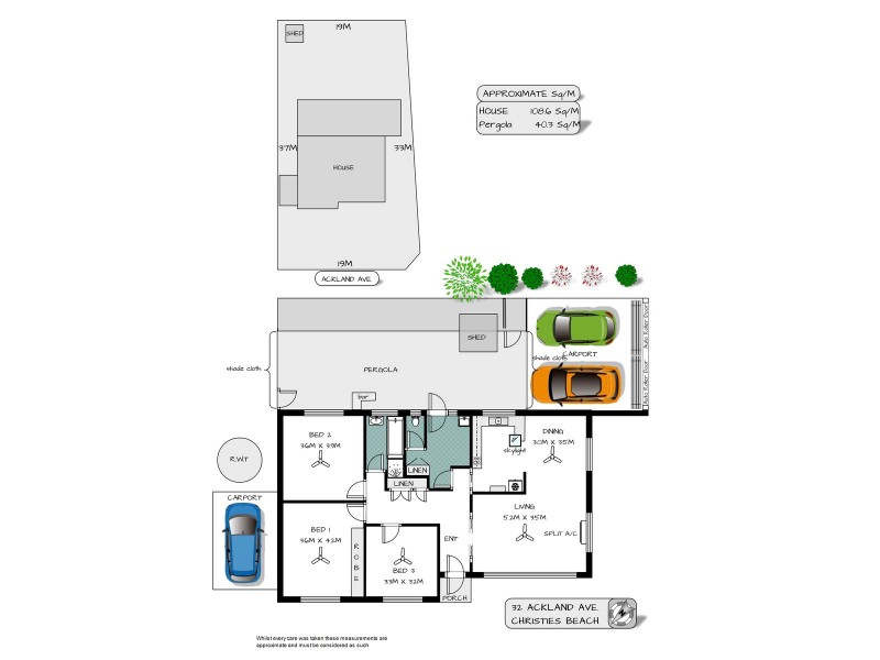 32 Ackland Avenue, Christies Beach SA 5165 Floorplan