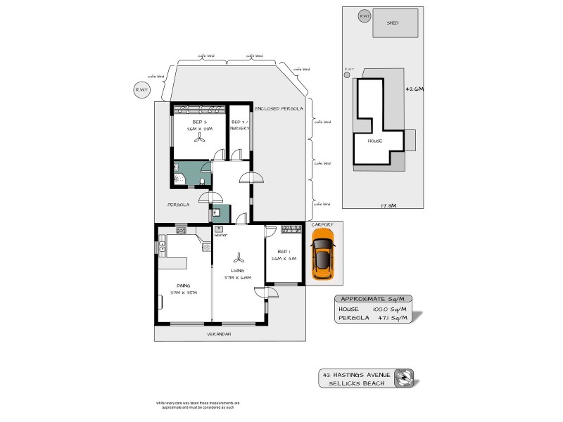 42 Hastings Avenue, Sellicks Beach SA 5174 Floorplan