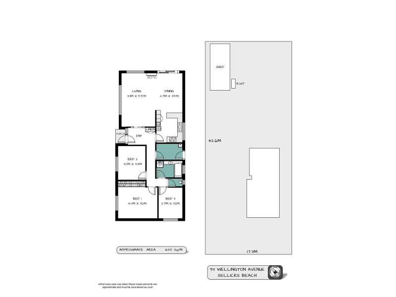 93 Wellington Avenue, Sellicks Beach SA 5174 Floorplan