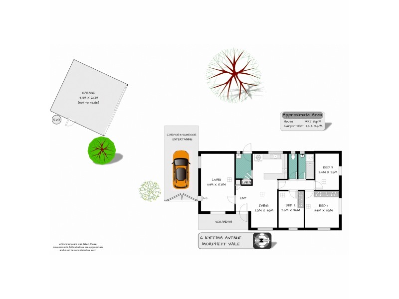 6 Kyeema Avenue, Morphett Vale SA 5162 Floorplan