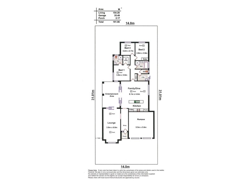 3 Seagreen Way, Aldinga Beach SA 5173 Floorplan