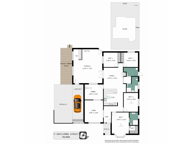 5 Watcombe Street, Moana SA 5169 Floorplan