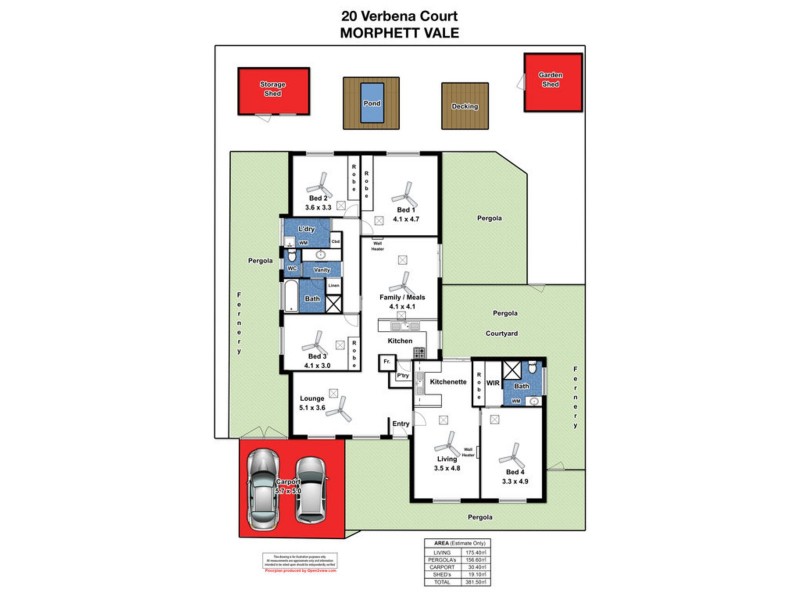 20 Verbena Court, Morphett Vale SA 5162 Floorplan