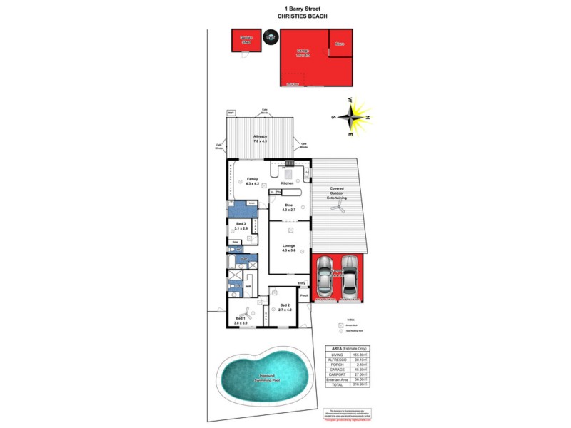 1 Barry Street, Christies Beach SA 5165 Floorplan