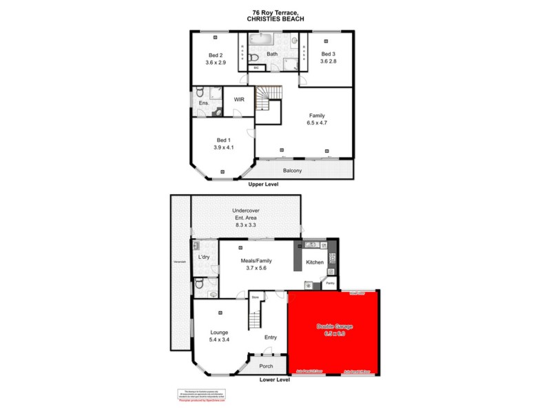 76 Roy Terrace, Christies Beach SA 5165 Floorplan