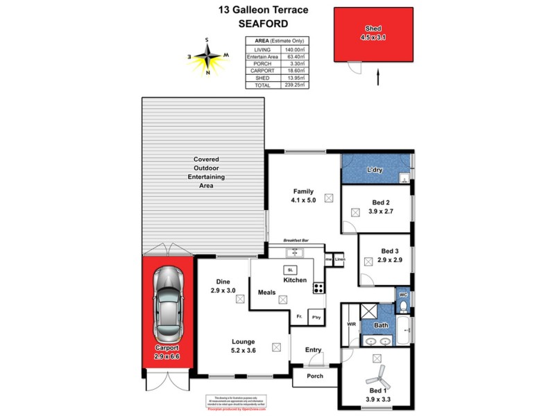 13 Galleon Terrace, Seaford SA 5169 Floorplan