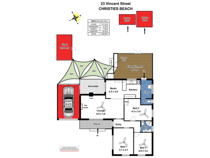 23 Vincent Street, Christies Beach SA 5165 Floorplan