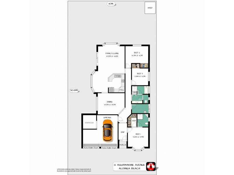 12 Aquamarine Avenue, Aldinga Beach SA 5173 Floorplan