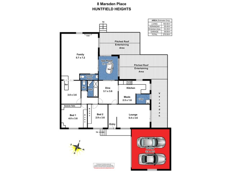 8 Marsden Place, Huntfield Heights SA 5163 Floorplan