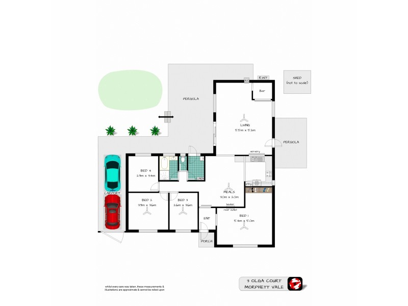 3 Olga Court, Morphett Vale SA 5162 Floorplan