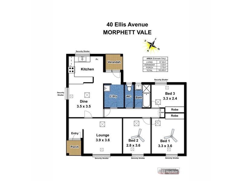 40 Ellis Avenue, Morphett Vale SA 5162 Floorplan