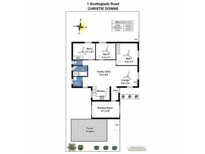 1 Scottsglade Road, Christie Downs SA 5164 Floorplan