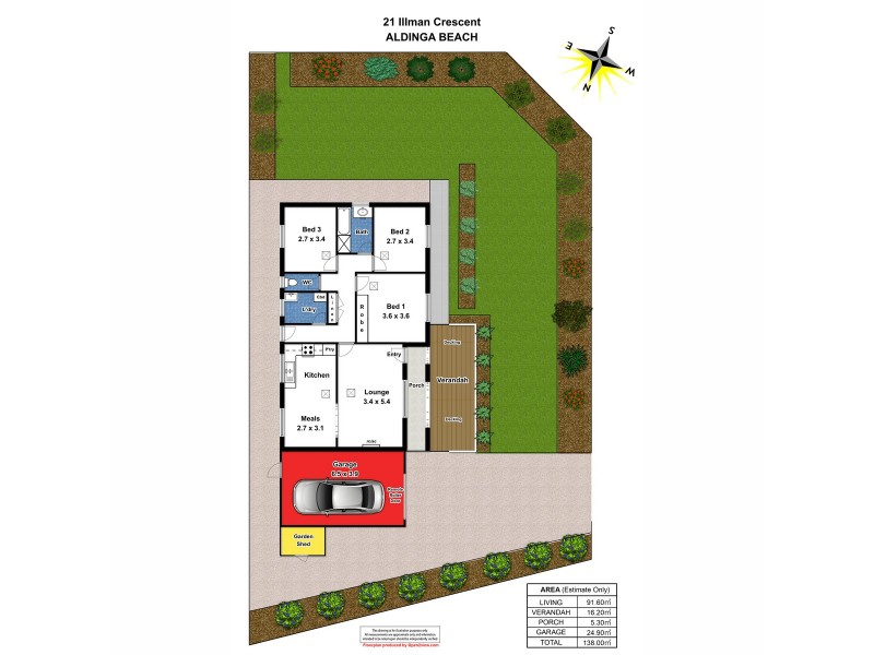 21 Illman Crescent, Aldinga Beach SA 5173 Floorplan