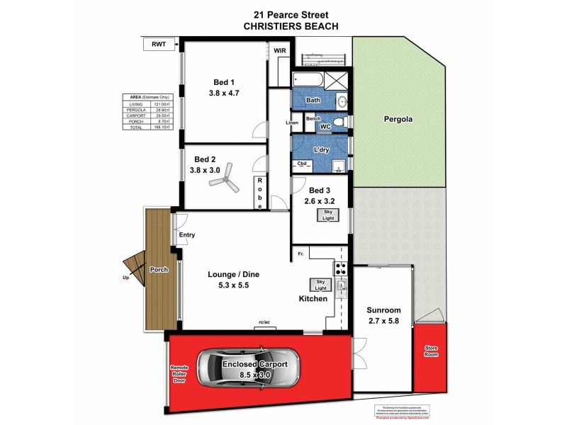 21 Pearce Street, Christies Beach SA 5165 Floorplan