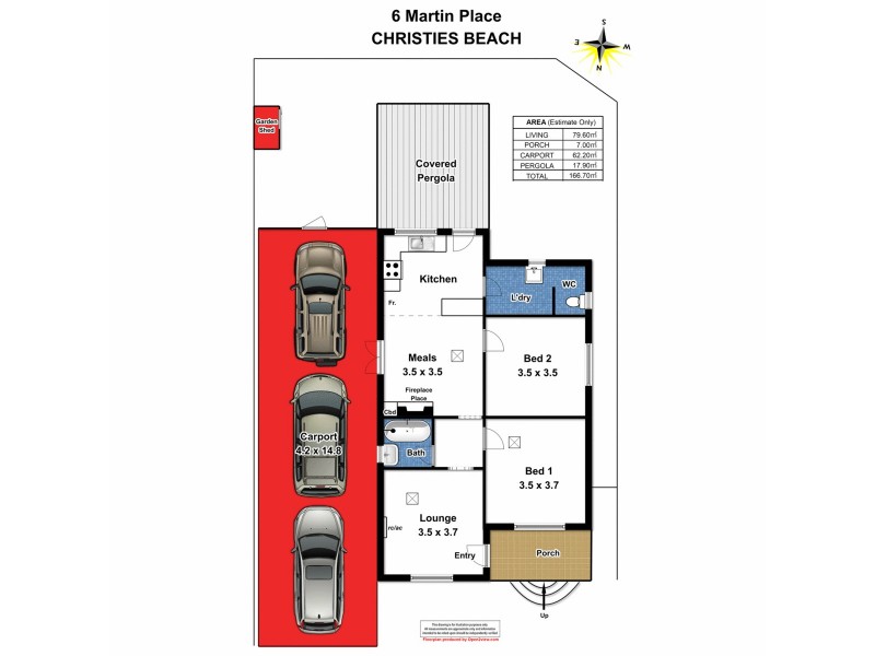 6 Martin Place, Christies Beach SA 5165 Floorplan