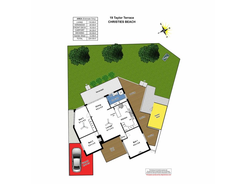 19 Taylor Terrace, Christies Beach SA 5165 Floorplan