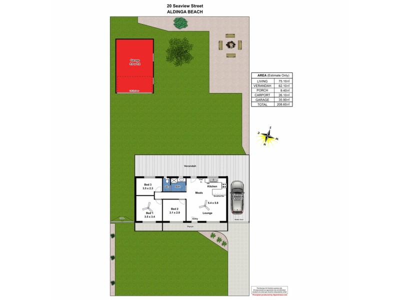 20 Seaview Street, Aldinga Beach SA 5173 Floorplan