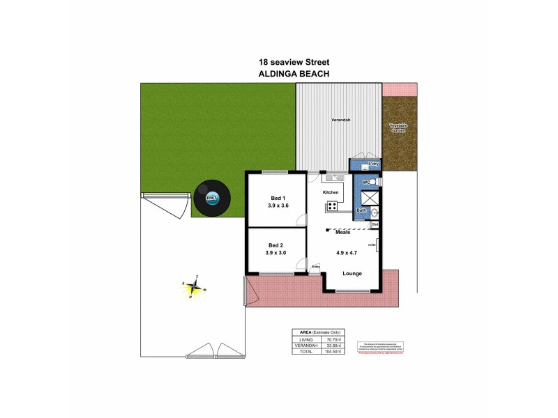 18 Seaview Street, Aldinga Beach SA 5173 Floorplan