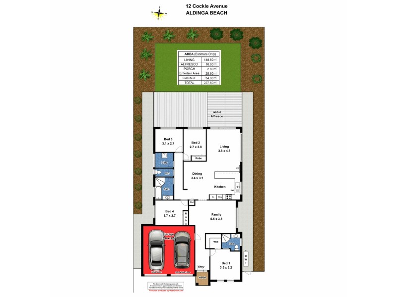 12 Cockle Avenue, Aldinga Beach SA 5173 Floorplan