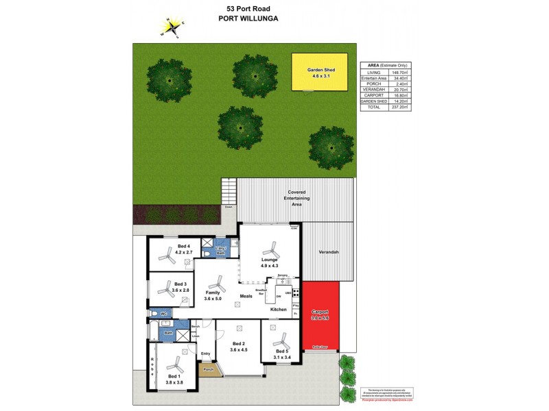 53 Port Road, Port Willunga SA 5173 Floorplan