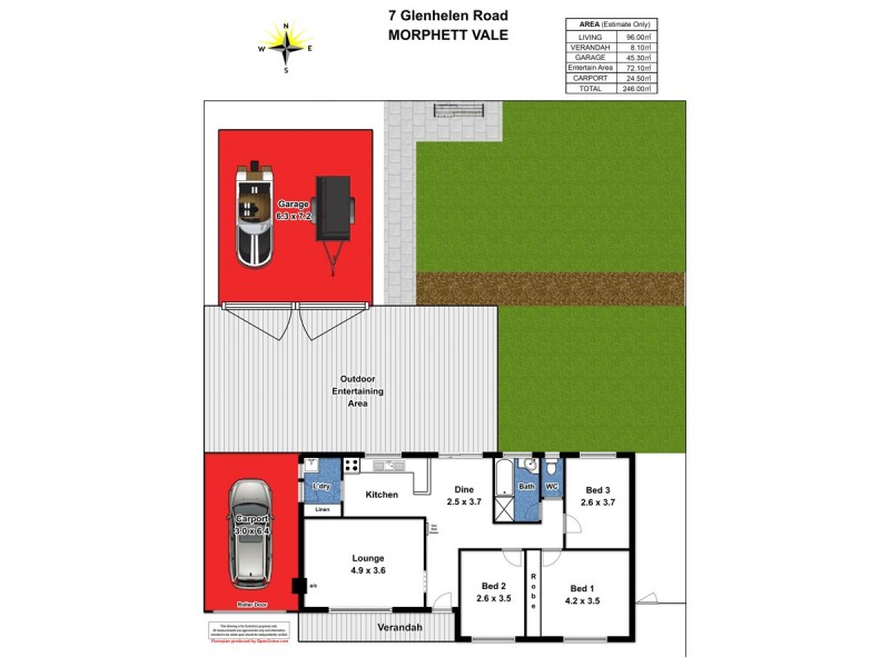 7 Glenhelen Road, Morphett Vale SA 5162 Floorplan