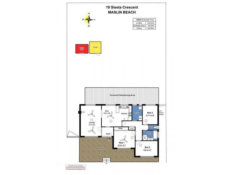 19 Siesta Crescent, Maslin Beach SA 5170 Floorplan