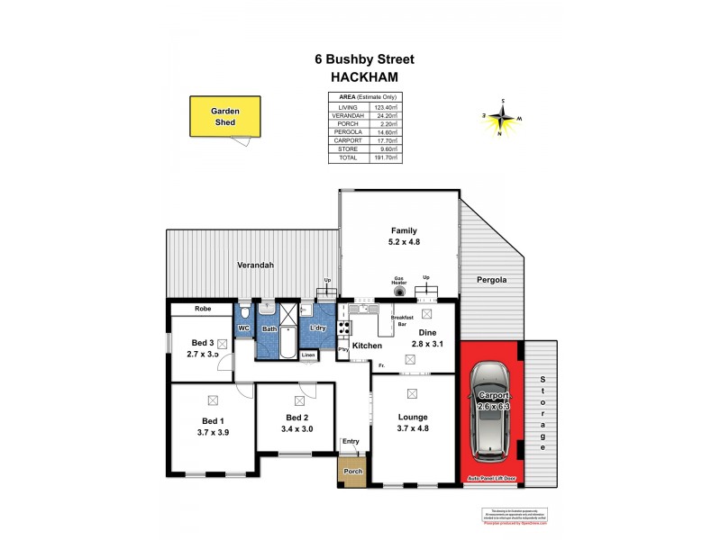 6 Bushby Street, Hackham SA 5163 Floorplan