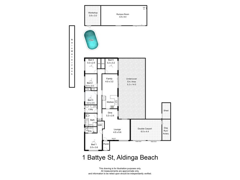 1 Battye Street, Aldinga Beach SA 5173 Floorplan