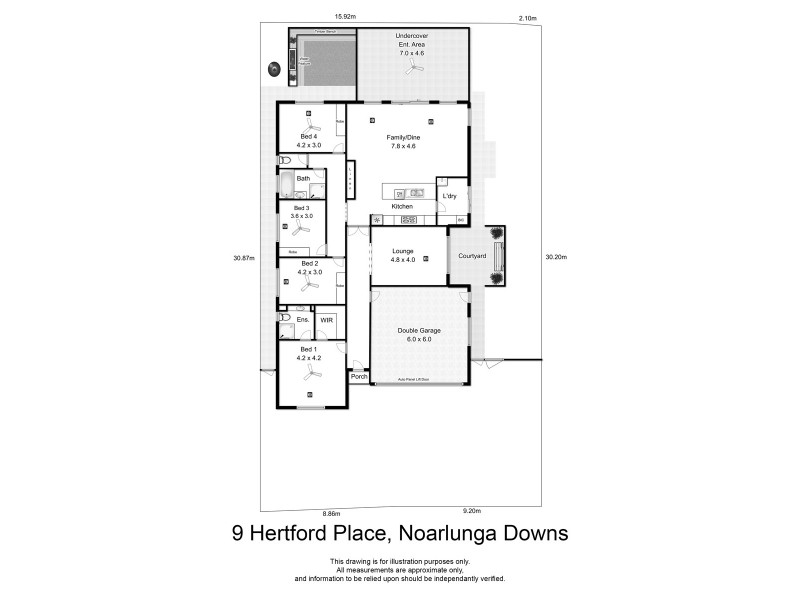 9 Hertford Place, Noarlunga Downs SA 5168 Floorplan
