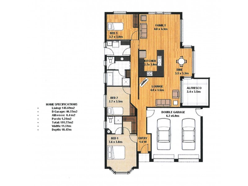 2 Teal Close, Aldinga Beach SA 5173 Floorplan