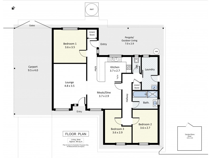 6 Kaesler Street, Loxton SA 5333 Floorplan