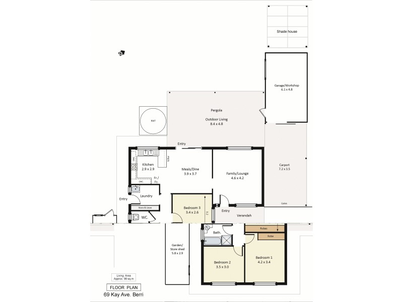 69 Kay Avenue, Berri SA 5343 Floorplan