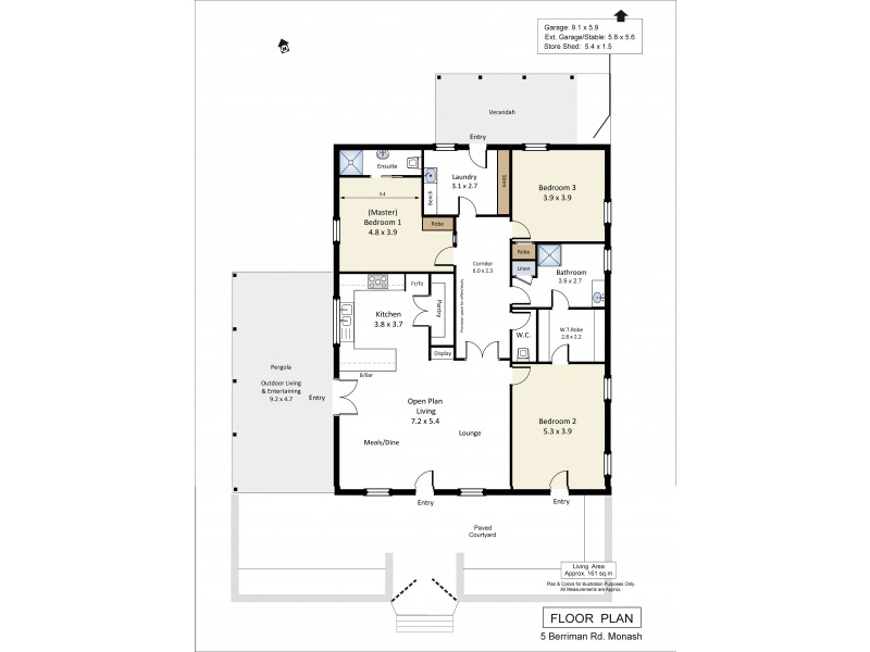 5 Berriman Road, Monash SA 5342 Floorplan