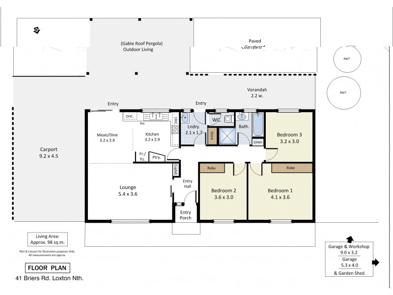 41 Briers Road, Loxton North SA 5333 Floorplan