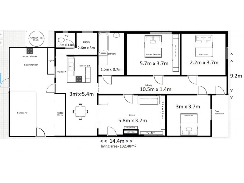 1 Hatch Street, Glossop SA 5344 Floorplan