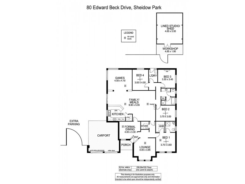 80 Edward Beck Drive, Sheidow Park SA 5158 Floorplan